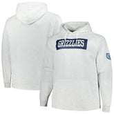 Memphis Grizzlies Big & Tall Raglan Tri-Blend Pullover Hoodie Ash - Fanatics