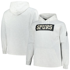San Antonio Spurs Big & Tall Raglan Tri-Blend Pullover Hoodie Ash - Fanatics