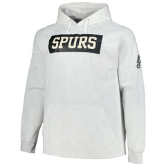 San Antonio Spurs Big & Tall Raglan Tri-Blend Pullover Hoodie Ash - Fanatics