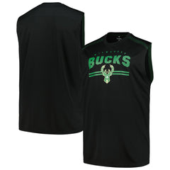 Milwaukee Bucks Big & Tall Birdseye Muscle Tank Top Black - Fanatics