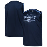 Memphis Grizzlies Big & Tall Birdseye Muscle Tank Top Navy - Fanatics