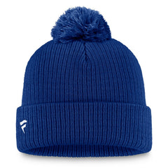 Edmonton Oilers Fanatics Primary Logo Cuffed Knit Hat with Pom - Royal | US 201167394