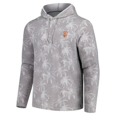 San Francisco Giants Tommy Bahama Palm Frenzy Hoodie Long Sleeve T-Shirt - Gray Hoodies