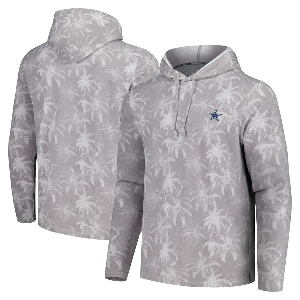 Dallas Cowboys Palm Frenzy Hoodie Long Sleeve T-Shirt - Gray Hoodies