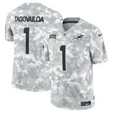 Tua Tagovailoa Miami Dolphins 2024 Salute to Service Limited Jersey - Arctic Camo Jerseys