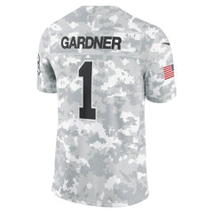 Sauce Gardner New York Jets 2024 Salute to Service Limited Jersey - Arctic Camo Jerseys