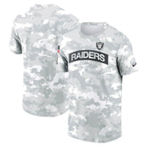 Las Vegas Raiders 2024 Salute To Service Performance T-Shirt - Arctic Camo T-shirts