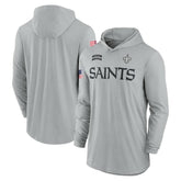 New Orleans Saints 2024 Salute to Service Lightweight Dri-FIT Long Sleeve Hoodie T-Shirt - Gray Hoodies
