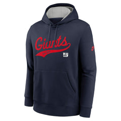 New York Giants Rewind Club Logo Pullover Hoodie - Navy Hoodies