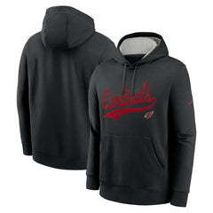 Arizona Cardinals Rewind Club Logo Pullover Hoodie - Black Hoodies
