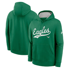 Philadelphia Eagles Rewind Club Logo Pullover Hoodie - Kelly Green Hoodies