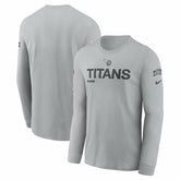 Tennessee Titans 2024 Salute To Service Long Sleeve T-Shirt - Gray T-shirts