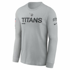 Tennessee Titans 2024 Salute To Service Long Sleeve T-Shirt - Gray T-shirts