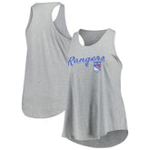 New York Rangers Fanatics Women's Plus Size Racerback Tank Top - Heather Gray | US 201173335