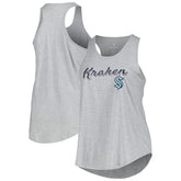 Seattle Kraken Fanatics Women's Plus Size Racerback Tank Top - Heather Gray | US 201173336