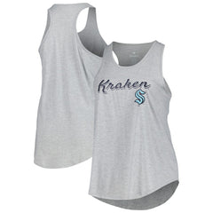 Seattle Kraken Fanatics Women's Plus Size Racerback Tank Top - Heather Gray | US 201173336