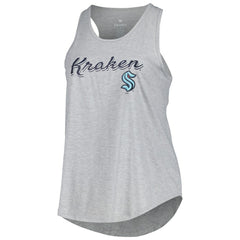 Seattle Kraken Fanatics Women's Plus Size Racerback Tank Top - Heather Gray | US 201173336
