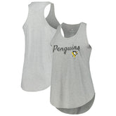 Pittsburgh Penguins Fanatics Women's Plus Size Racerback Tank Top - Heather Gray | US 201173340