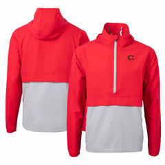 Cincinnati Reds Cutter & Buck City Connect Charter Eco Recycled Half-Zip Anorak Jacket - Red/Gray Jackets
