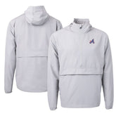 Atlanta Braves Cutter & Buck City Connect Charter Eco Recycled Half-Zip Anorak Jacket - Gray Jackets