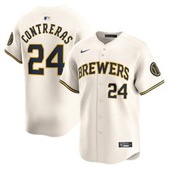 William Contreras Milwaukee Brewers Nike Home Limited Player Jersey - Cream Jerseys