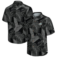 Miami Dolphins Sport Vine Line Button-Down Shirt - Black