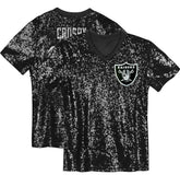Maxx Crosby Las Vegas Raiders Girls Youth Sequin V-Neck Fashion Jersey - Black Jerseys