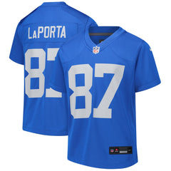 Sam LaPorta Detroit Lions Youth Game Jersey - Blue Jerseys