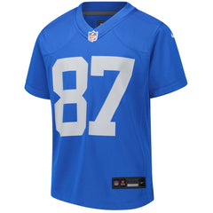 Sam LaPorta Detroit Lions Youth Game Jersey - Blue Jerseys