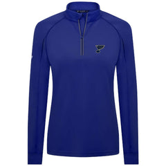 St. Louis Blues Levelwear Women's Kinetic Insignia Core Quarter-Zip Pullover Top - Blue | US 201183059