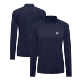 Winnipeg Jets Levelwear Women's Kinetic Insignia Core Quarter-Zip Pullover Top - Navy | US 201183071