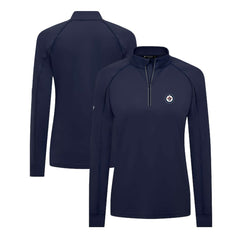 Winnipeg Jets Levelwear Women's Kinetic Insignia Core Quarter-Zip Pullover Top - Navy | US 201183071
