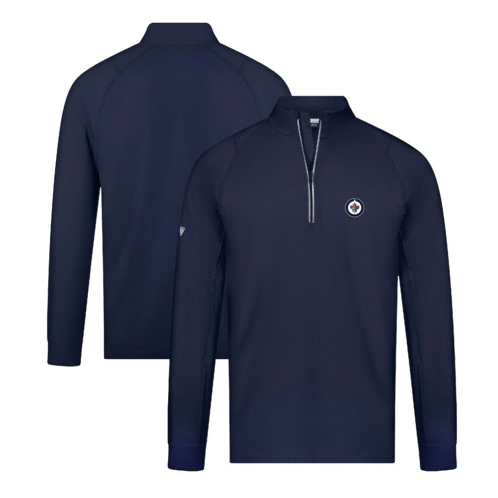 Winnipeg Jets Levelwear Theory Insignia Core Quarter-Zip Pullover Top - Navy | US 201183113