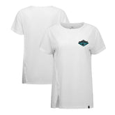 San Jose Sharks Levelwear Women's Influx Club Patch 2.0 T-Shirt - White | US 201183262