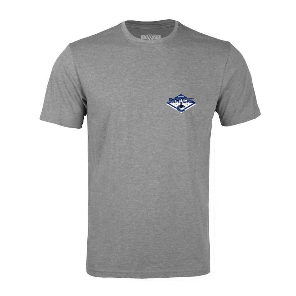 Vancouver Canucks Levelwear Richmond Club Patch 2.0 T-Shirt - Heather Gray | US 201183285