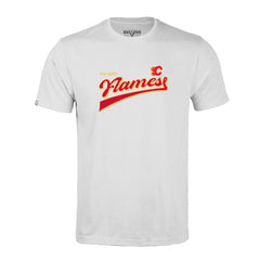 Calgary Flames Levelwear Richmond Retro Script T-Shirt - White | US 201183335