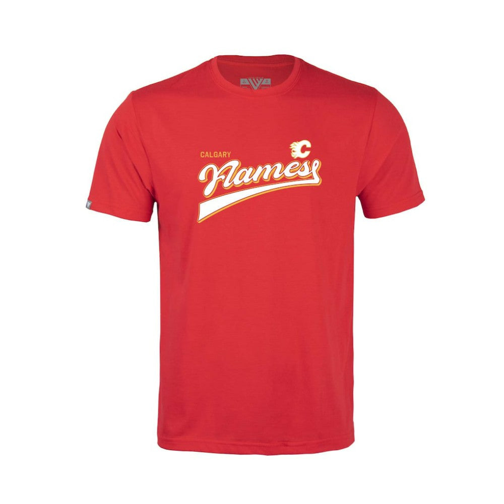 Calgary Flames Levelwear Youth Little Richmond Retro Script T-Shirt - Red | US 201183379