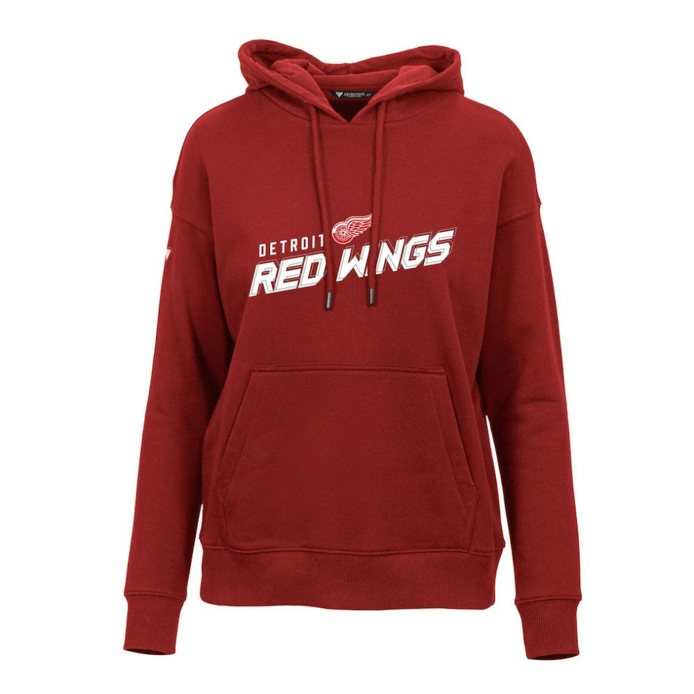 Detroit Red Wings Levelwear Women's Adorn Premier 2.0 Fleece Pullover Hoodie - Red | US 201183493
