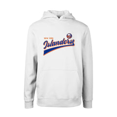 New York Islanders Levelwear Youth Podium Retro Script Fleece Pullover Hoodie - White | US 201183779