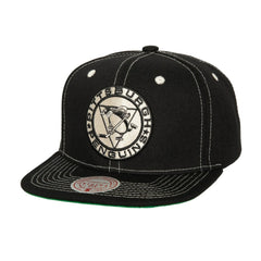 Pittsburgh Penguins Mitchell & Ness Energy Contrast Natural Snapback Hat - Black | US 201184270