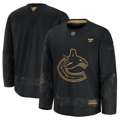 Vancouver Canucks Fanatics 2024 Military Appreciation Practice Jersey - Black | US 201189534