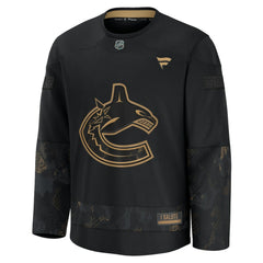 Vancouver Canucks Fanatics 2024 Military Appreciation Practice Jersey - Black | US 201189534