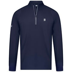 Detroit Tigers Levelwear Theory Insignia Quarter-Zip Pullover - Navy Pullover