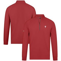 Philadelphia Phillies Levelwear Theory Insignia Quarter-Zip Pullover - Red Pullover