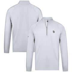 San Diego Padres Levelwear Theory Insignia Quarter-Zip Pullover - White Pullover