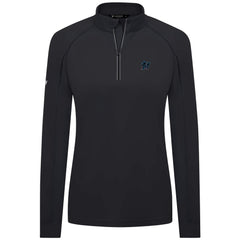 Miami Marlins Levelwear Women's Kinetic Insignia Quarter-Zip Pullover - Black Pullover