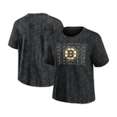 Boston Bruins Fanatics Women's Faded Wash T-Shirt - Black | US 201190118