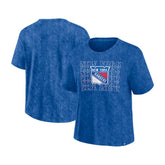 New York Rangers Fanatics Women's Faded Wash T-Shirt - Blue | US 201190125