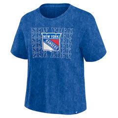 New York Rangers Fanatics Women's Faded Wash T-Shirt - Blue | US 201190125