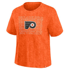 Philadelphia Flyers Fanatics Women's Faded Wash T-Shirt - Orange | US 201190130